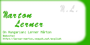 marton lerner business card