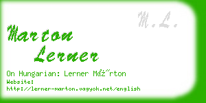 marton lerner business card